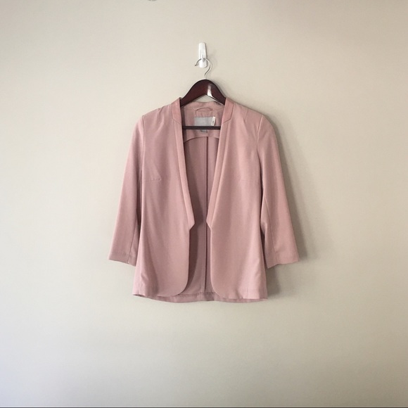H&M Dusty Rose Pink Unstructured Casual Blazer - Picture 2 of 6